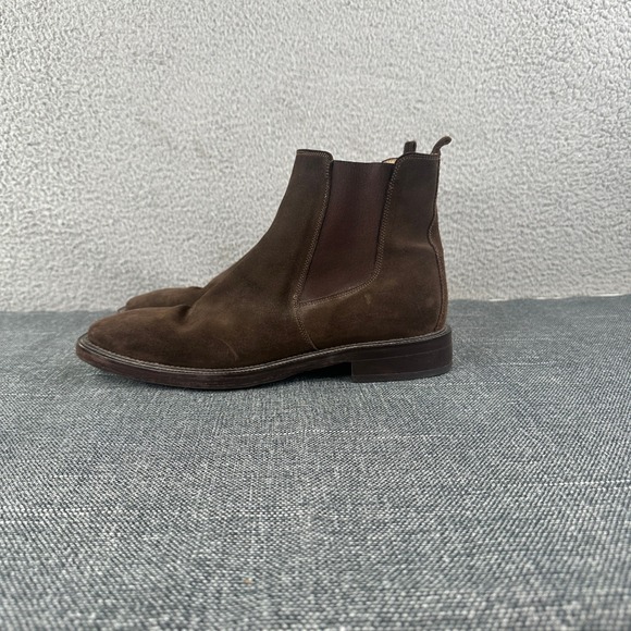 Billy Reid Mens Size 10.5 Brown Suede Leather Ankle Chelsea Boots Made in Italy - Picture 1 of 11